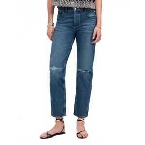NEW MADEWELL dean easy straight crop jeans in labette wash